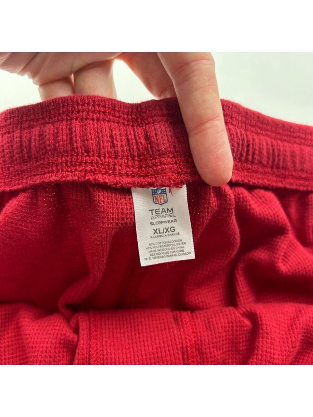 NFL Red Waffle Knit Arizona Cardinals Wide Leg Lounge Pant XL - Picture 3 of 5